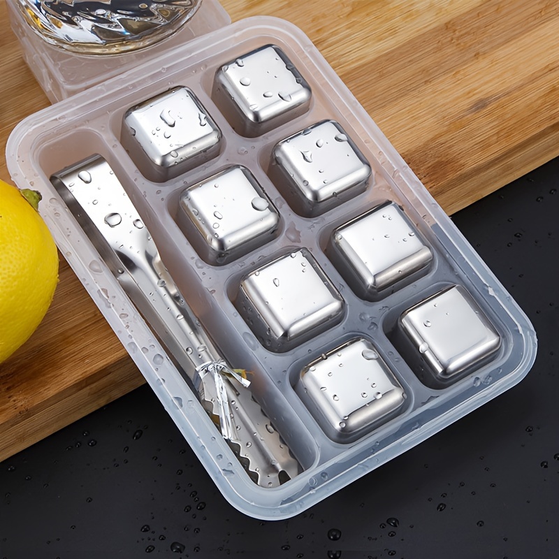 Wine Beer Drink - Whiskey Chilling Stones Stainless Steel Reusable