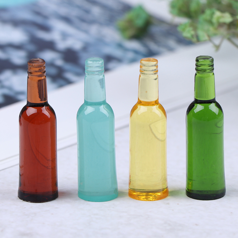 Wine Beer Drink - 6pcs 1:12 Dollhouse Miniature Beer Wine