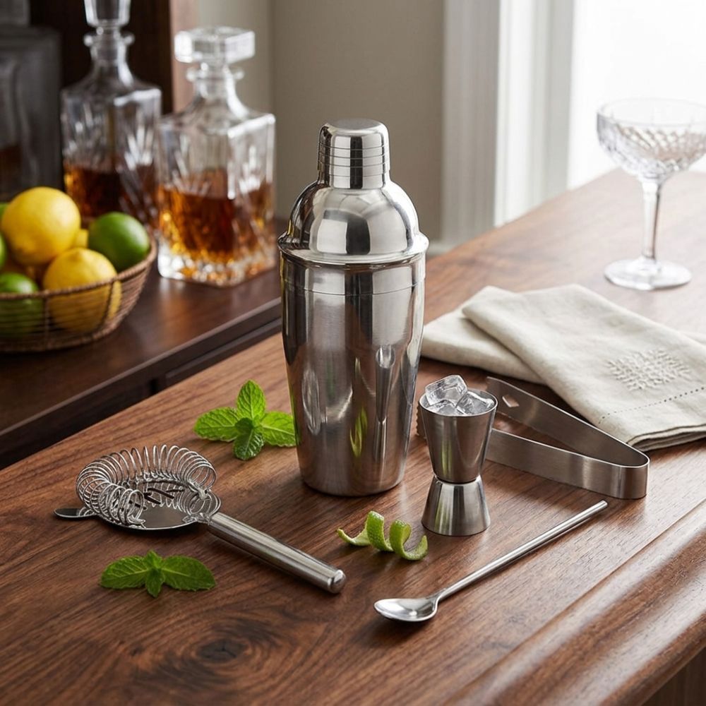 Muddler Cocktail Bar - Professional Stainless Steel Cocktail Shaker Set