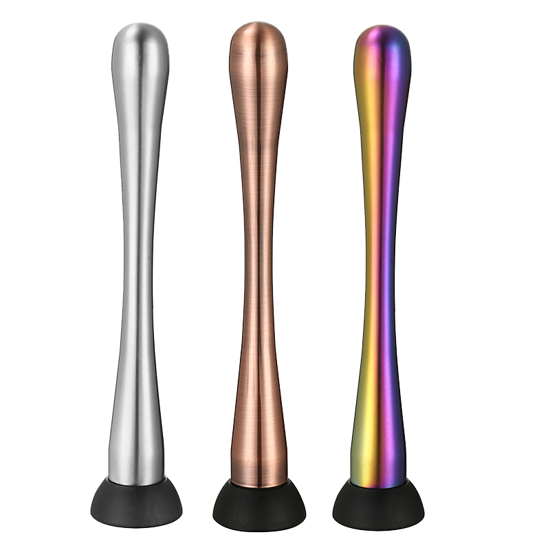 Muddler Cocktail Bar - Stainless Steel Cocktail Muddler Mashes Fruits,