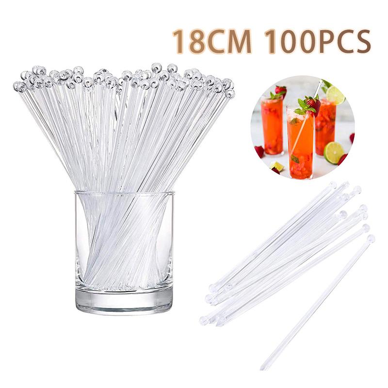 100Pcs Transparent Cocktail Dr - огляд і ціна Muddler Cocktail Bar