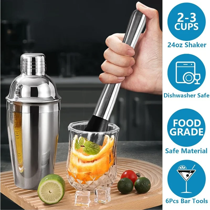 Stainless Steel Cocktail Shake - огляд і ціна Muddler Cocktail Bar