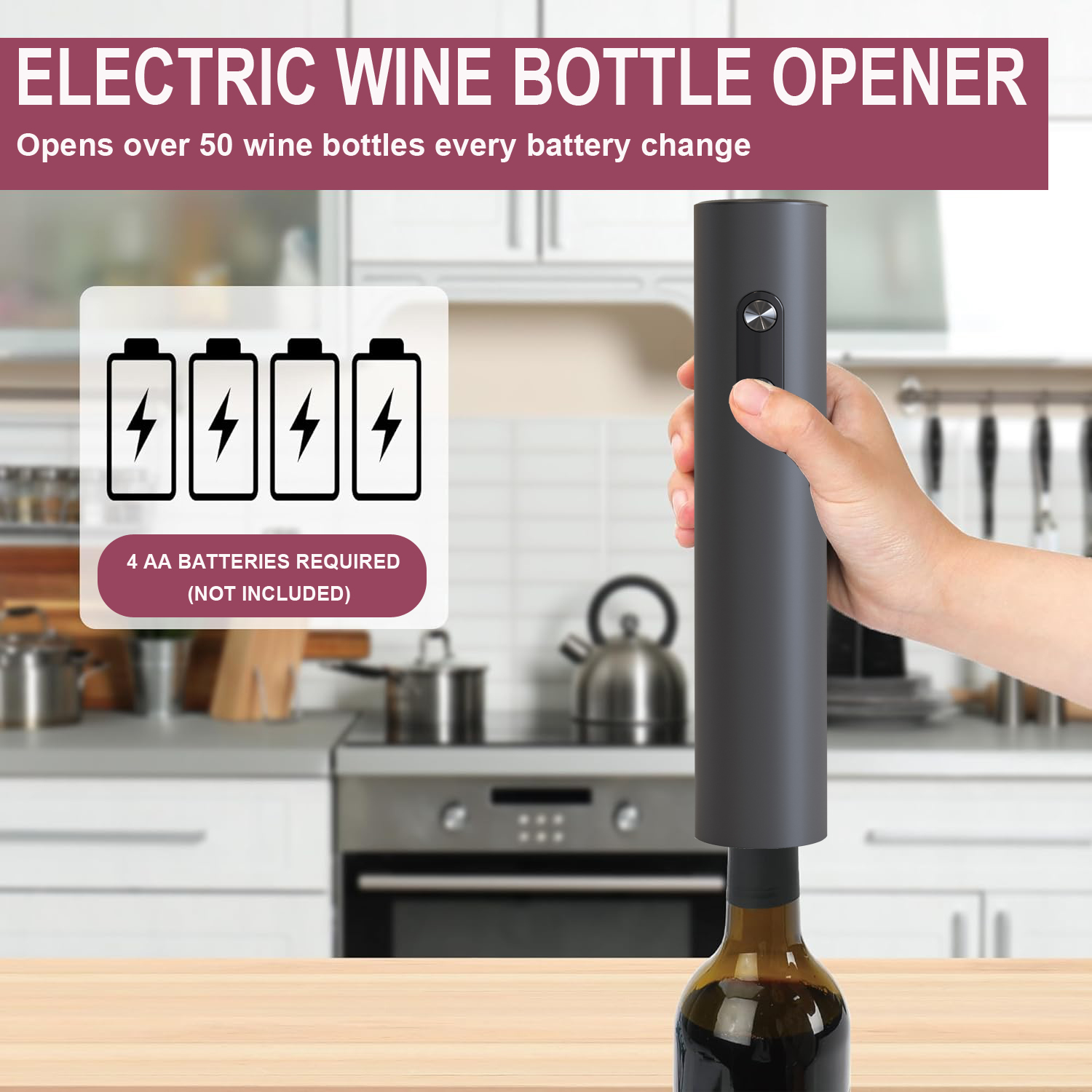 Electric Wine Opener, Black Co - огляд і ціна Wine Opener Electric