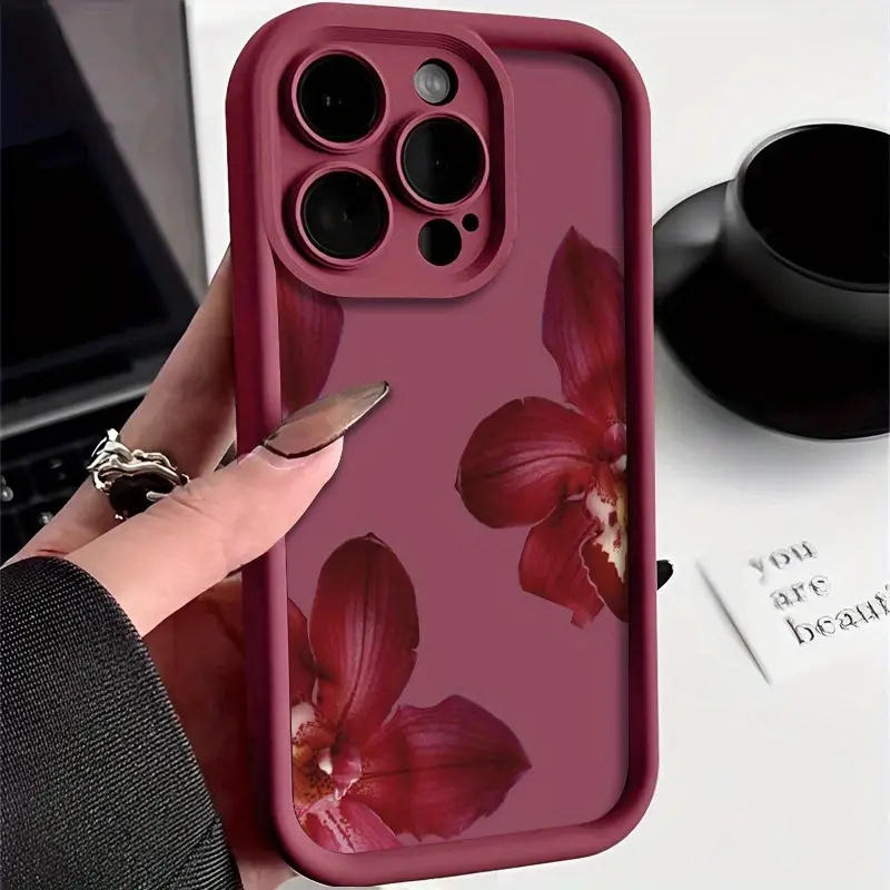 Wine Red Orchid Flower Pattern - огляд і ціна Wine & Beer Shop
