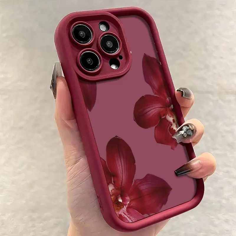 Wine Red Orchid Flower Pattern - огляд і ціна Wine & Beer Shop